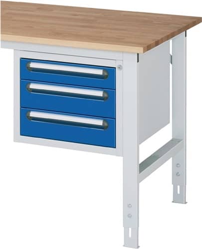 RAU Unterbauschrank H395xB490xT600mm 1 x 90,2 x 120mm lichtgrau /enzianblau