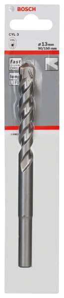 BOSCH Betonbohrer CYL-3, 13 x 90 x 150 mm, d 10 mm, 1er-Pack