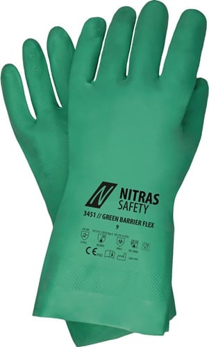 NITRAS SAFETY Chemikalienschutzhandschuhe Green Barrier Flex Gr.8 grün EN 388,EN 374