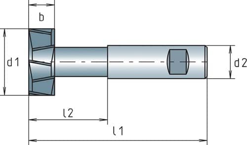 MAYKESTAG T-Nutenfräser DIN 851AB TypN D.36mm HSS-Co Verz.Kreuz Z.8 MAYKESTAG