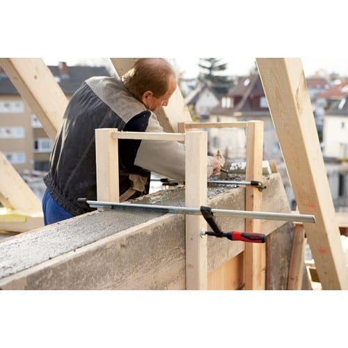 BESSEY Temperguss-Schraubknecht TGK-2K Spann-W.600mm A.120mm 2K-Griff 35x11mm BESSEY