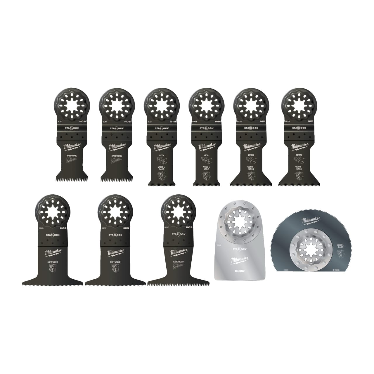 MILWAUKEE 11-teiliges Set Multitool Starlock Zubehör-Set Universal