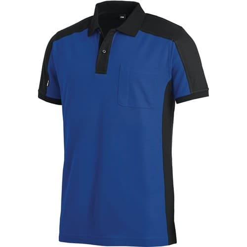 FHB Poloshirt KONRAD Gr.L royal/schwarz FHB