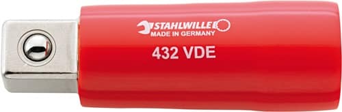 STAHLWILLE Übergangsteil 432 VDE Antriebs-4-KT.3/8 Zoll Abtriebs-4-KT.1/2 Zoll L.68mm