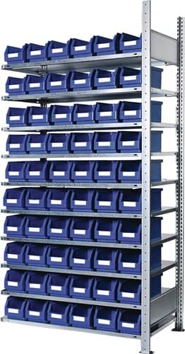 KAPPES Steckregal H2000xB1000xT300mm Anbauregal 10 Stahl-Bd.60xGr.5 blau KAPPES