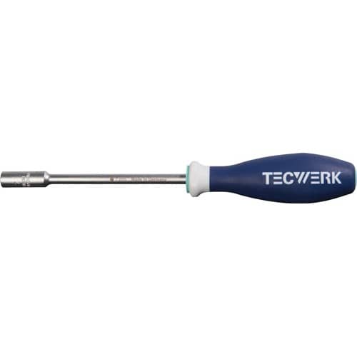 TECWERK Sechskantsteckschlüssel SW 7mm Klingen-L.125mm Gesamt-L.240mm 3K-Griff TECWERK