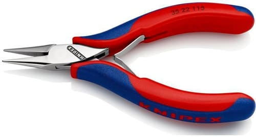 KNIPEX Elektronik-Greifzange Gesamt-L.115mm flachrunde Backen Form 2 Mehrkomp.-Hüllen