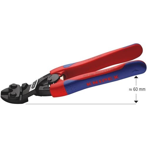KNIPEX Kompaktbolzenschneider CoBolt L.200mm Mehrkomp.-Hülle 20Grad Form 2 o.Aussparung