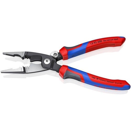 KNIPEX Elektroinstallationszange L.200mm pol.Comfort-Griff m.Öffnungsf.KNIPEX
