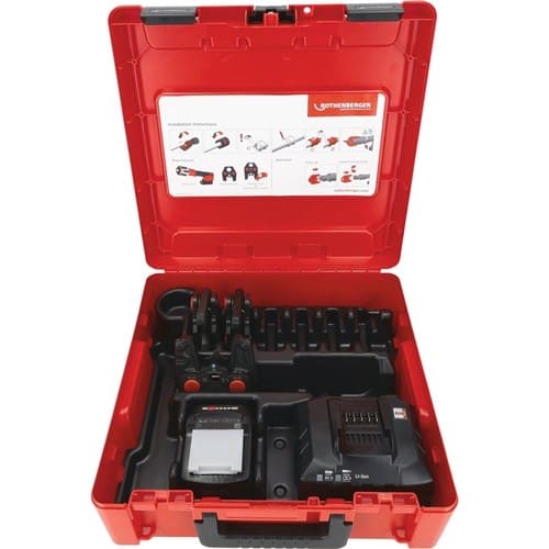 ROTHENBERGER Hybrid-Pressmaschine ROMAX NANO 32 kN 0-108mm Pressbacke iJAW TH 16,20,26mm,Akku