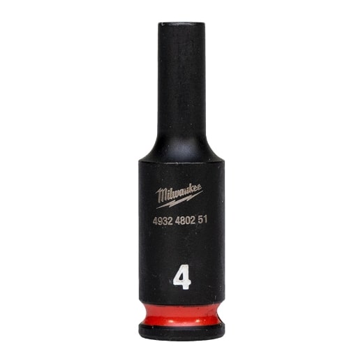 MILWAUKEE 4 x 50 mm SHOCKWAVE Schlagnuss 1/4" lang