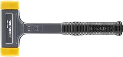 HALDER Schonhammer SECURAL L.310mm Kopf-D.35x45mm rückschlagfrei mittelh.PU gelb HALDER
