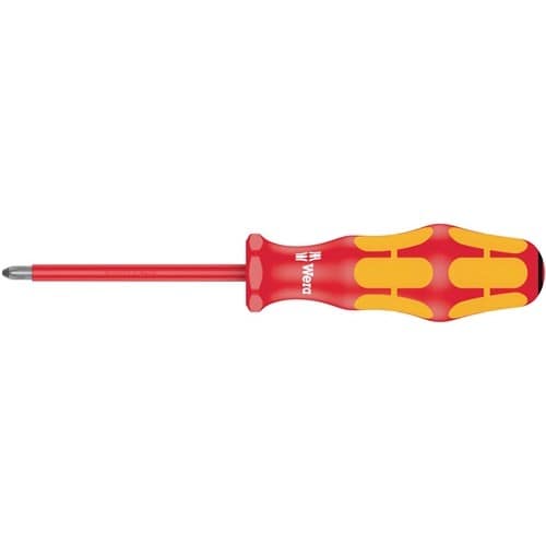 WERA Schraubendreher 165 i Gr.PZD 1 Gesamt-L.178mm VDE isol.Lasertip‑Spitze WERA