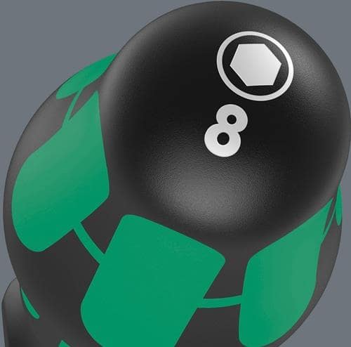 WERA Schlauchklemmenschraubendreher SW 7mm Schaft-L.167mm a6-KT./ Kraftform WERA