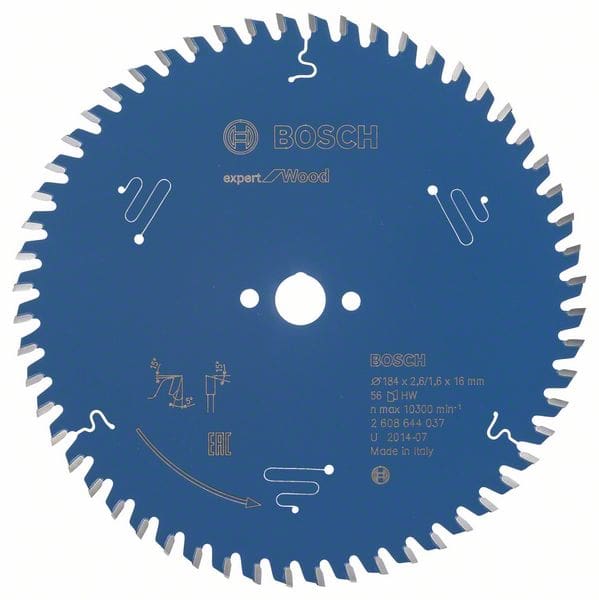 BOSCH Kreissägeblatt Expert for Wood, 184 x 16 x 2,6 mm, 56