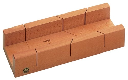 Gehrungsschneidlade Rotbuchenholz lackiert ECE