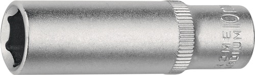 TECWERK Tiefbett-Steckschlüsseleinsatz 1/4 Zoll 6-kant,lang SW 13mm L.50mm TECWERK