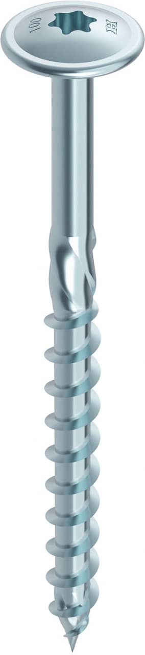 HECO TOPIX Tellerkopf, 6,0mm, T-Drive, Teilgewinde, verzinkt blau, A2K, gleitbeschichtet