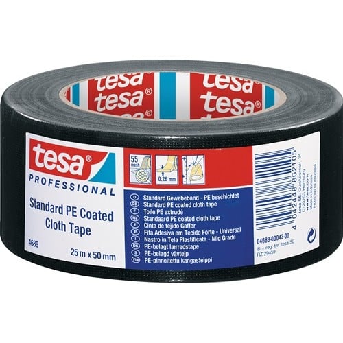 TESA Gewebeband tesaband® Stand.4688 schwarz L.25m B.50mm Rl.TESA