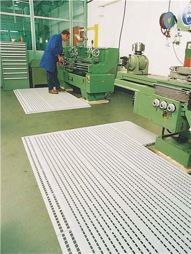 GRUBER Arbeitsplatz-Bodenbelag Eckelement,geschl.L120xB120mm schwarz 4 St./KT