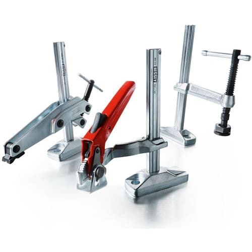 BESSEY Greifarmspanner Spann-H.200mm A.123 -140mm Schienenquerschnitt 28x11mm BESSEY