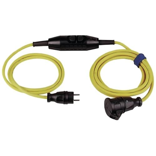 JÄGER DIREKT Schutzkontaktverlängerung 16 A 230 V 3x1,5mm² 4,5m H07RN-F gelb JÄGER DIREKT