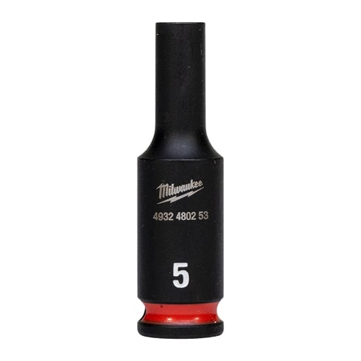 MILWAUKEE 5 x 50 mm SHOCKWAVE Schlagnuss 1/4" lang