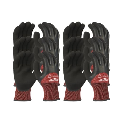 MILWAUKEE Größe 10 (XL) 12er Pack Kälte-Schnittschutzhandschuhe Klasse 3/C