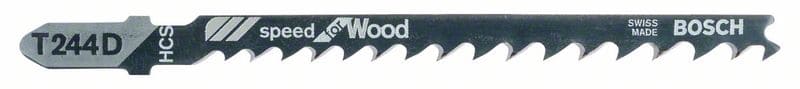 BOSCH Stichsägeblatt T 244 D Speed for Wood, 5er-Pack