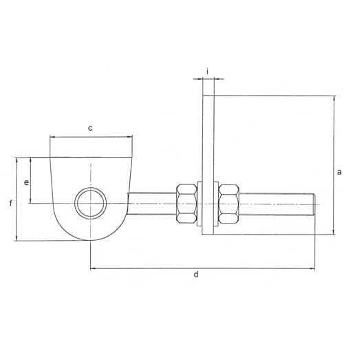 GAH Verstellbares Torband 190x33x80x150x34x65x22x10mm STA roh Btl.GAH