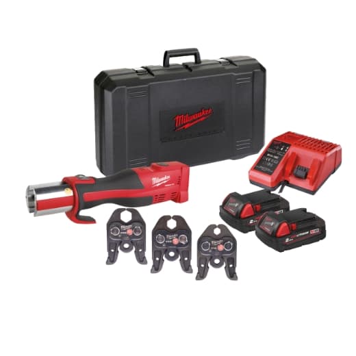 MILWAUKEE Bürstenloses Akku-Presswerkzeug (Sanitär) Set M18BLHPT-202C Geberit Mapress Set