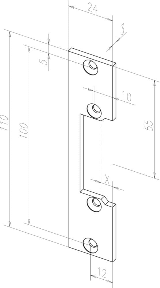 effeff Elektro-Türöffner mit Flachschließblech 27