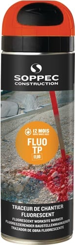 SOPPEC Baustellenmarkierspray FLUO TP neonorange 500ml Spraydose SOPPEC