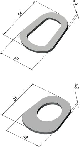 VALPRO Ersatzdichtung f.Valpro Kraftstoffkanister L.54mm B.49mm H.4,8mm 5 St.im Btl.