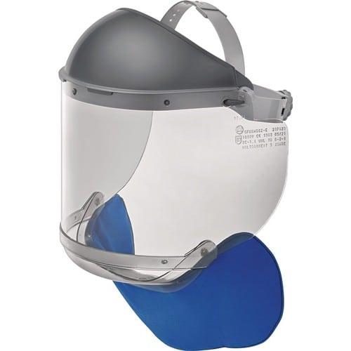 ASCHUA Elektriker Gesichtsschutz GFKKH002-E PC,grau 550x200x2mm EN 166,EN 170,GS-ET 29