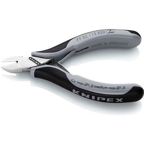 KNIPEX Elektronikseitenschneider L.115mm Form 2 Facette nein spiegelpol.KNIPEX
