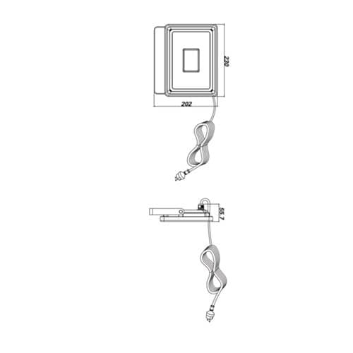 TECWERK LED-Strahler 50 W 4250 lm 2m H05RN-F 3x1mm² IP65 TECWERK