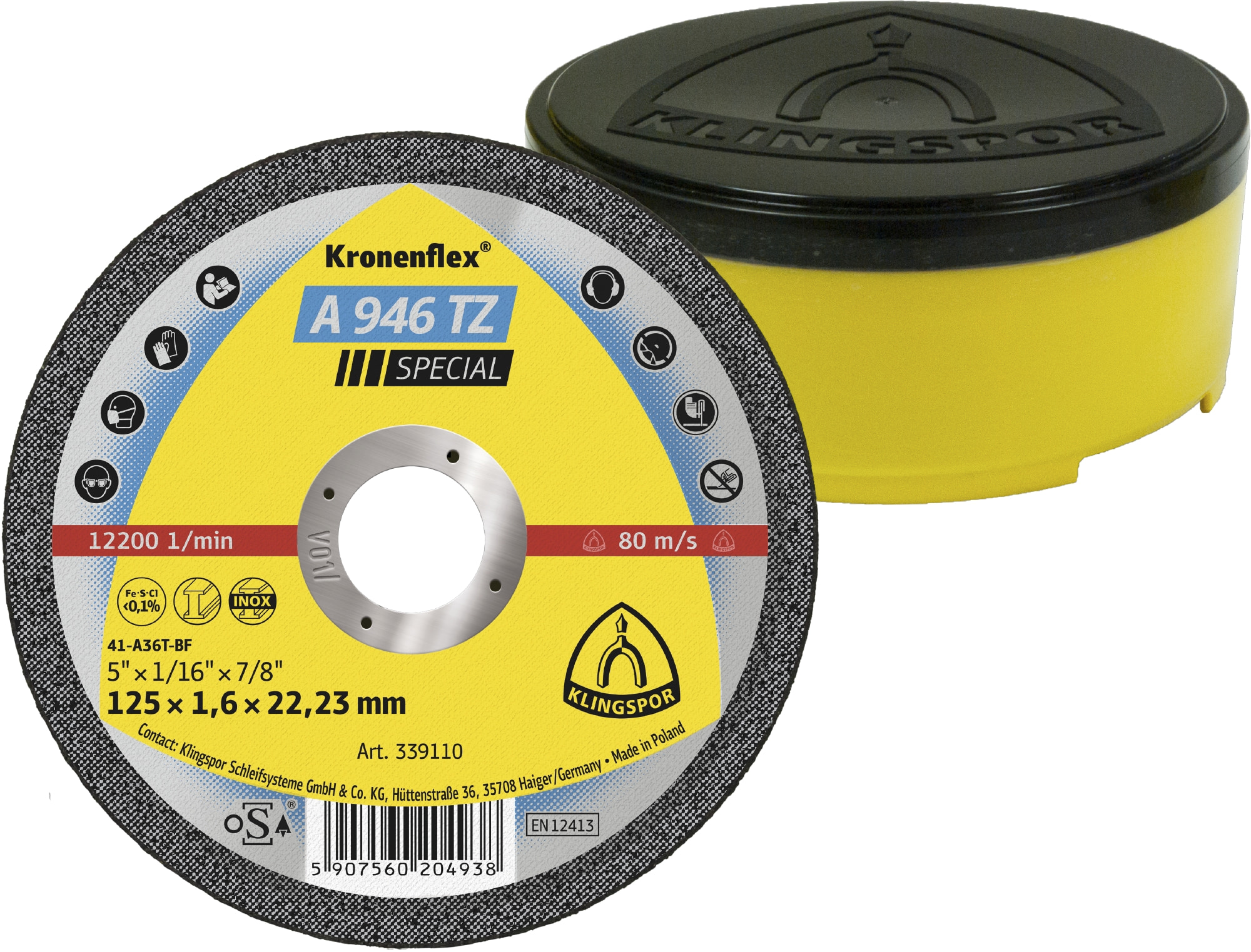 KLINGSPOR Trennscheibe A 946 TZ Special, 115 x 1,6 x 22,23