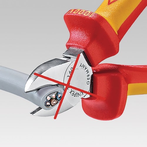 KNIPEX Seitenschneider L.160mm VDE Mehrkomp.-Hüllen KNIPEX
