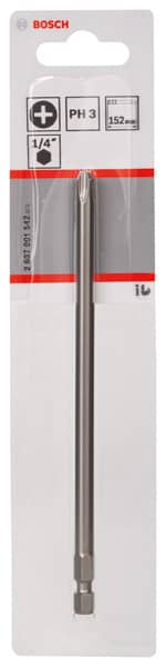 BOSCH Schrauberbit Extra-Hart PH 3, 152 mm, 1er-Pack