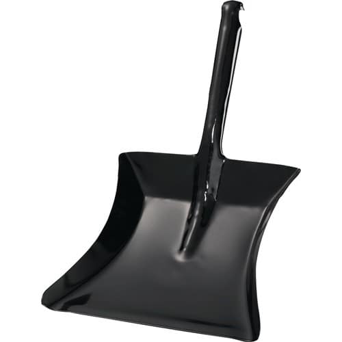 Kehrschaufel m.Düllgriff MET schwarz lack.Bl.L230xB260mm