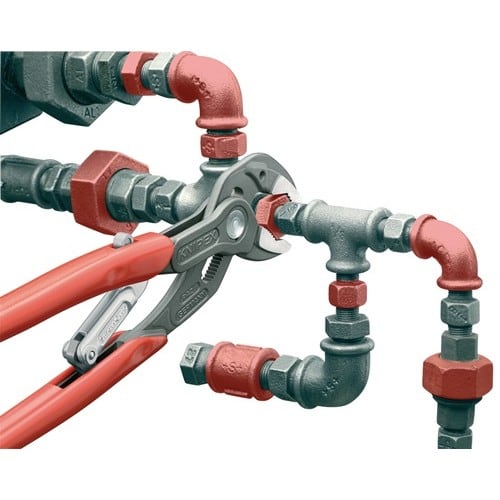 KNIPEX Wasserpumpenzange SmartGrip® L.250mm Spann-W.10-36mm grau atram.pol.Ku.-Überzug