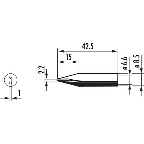 ERSA Lötspitze Ser.842 meißelförmig B.2,2mm 0842 CDLF/SB ERSA