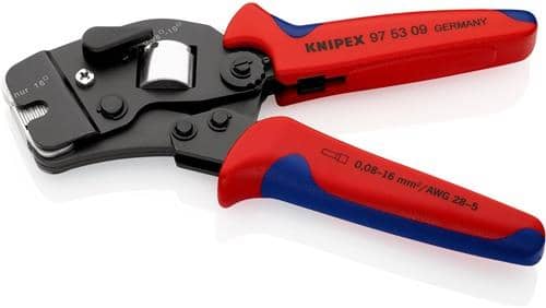 KNIPEX Crimpzange L.190mm 0,08-10,0+16 (AWG 28-5 ) mm² brün.2K-Hülle KNIPEX