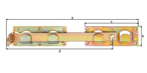 GAH Doppeltorüberwurf L/R verwendbar 423x70x180x333mm dickschichtpassiviert GAH