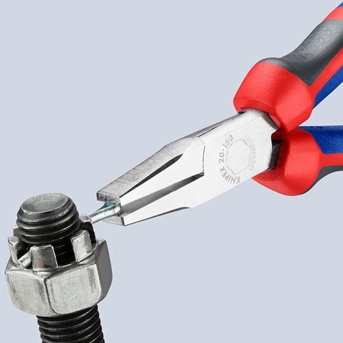 KNIPEX Flachzange DIN ISO 5745 Gesamt-L.160mm verchr.Comfort-Griff KNIPEX
