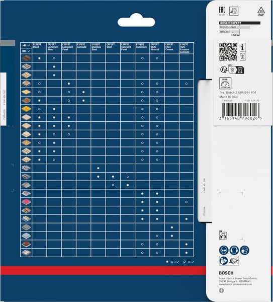 BOSCH Kreissägeblatt Expert for Wood, 184 x 16 x 2,6 mm, 40