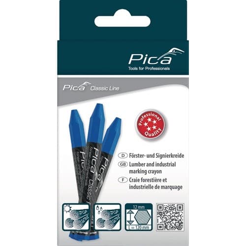PICA Signierkreide Classic ECO 591 blau unpapiert 12 St./Schachtel PICA