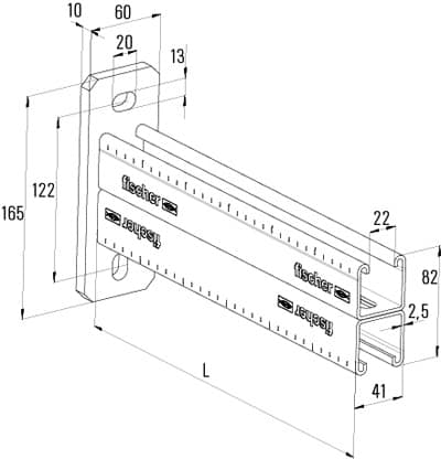 FISCHER Auslegerkonsole FCA 41D fvz - 750