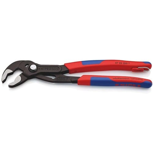 KNIPEX Wasserpumpenzange Cobra® L.250mm Spann-W.46mm pol.Mehrkomp.-Hülle m.Öse KNIPEX
